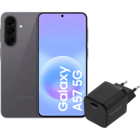 Koop Samsung Galaxy A57 128GB Grijs 5G EE + BlueBuilt Oplader met Usb C Poort 45W Zwart - 6151137076094