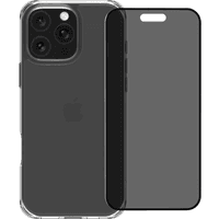 Koop BlueBuilt Protective Back Cover iPhone 16 Pro Max Transparant + Privacy Screenprotector - 6151131265258