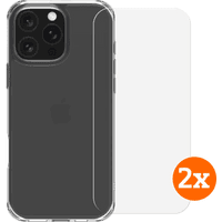Koop BlueBuilt Protective Back Cover iPhone 16 Pro Max Transparant + Screenprotector Duo Pack - 6151131426499