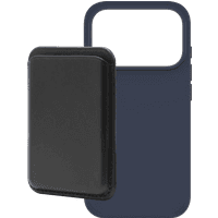 Koop BlueBuilt MagSafe Hoesje iPhone 18 Pro Blauw + Kaarthouder Leer Zwart - 6156414562512
