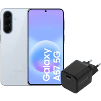 Koop Samsung Galaxy A57 256GB Lichtblauw 5G + BlueBuilt Oplader met Usb C Poort 45W Zwart - 6151137083092