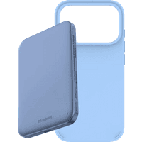 Koop BlueBuilt MagSafe Hoesje iPhone 18 Pro Lichtblauw + Powerbank 5.000 mAh Blauw - 6156414562505