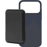 Koop BlueBuilt MagSafe Hoesje iPhone 18 Pro Max Blauw + Kaarthouder Leer Zwart - 6156414582589
