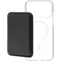 Koop BlueBuilt MagSafe Hoesje iPhone 18 Pro Max Transparant + Kaarthouder Leer Zwart - 6156414584538