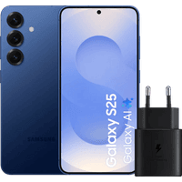 Koop Samsung Galaxy S25 512GB Donkerblauw 5G + Samsung Oplader 25 Watt Zwart - 6151119489430