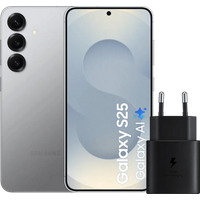 Koop Samsung Galaxy S25 128GB Zilver 5G + Samsung Oplader 25 Watt Zwart - 6151119446488
