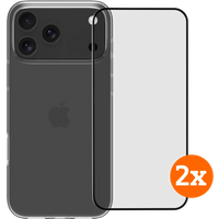 Koop BlueBuilt Back Cover iPhone 17 Pro Max Transparant + Screenprotector Duo Pack - 6151131967947