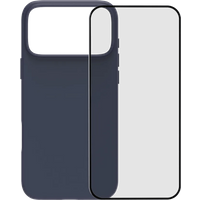 Koop BlueBuilt Protective Back Cover met MagSafe iPhone 17 Pro Max Blauw + BlueBuilt iPhone 17 Pro Max Screenprotector Glas - 6151127497472